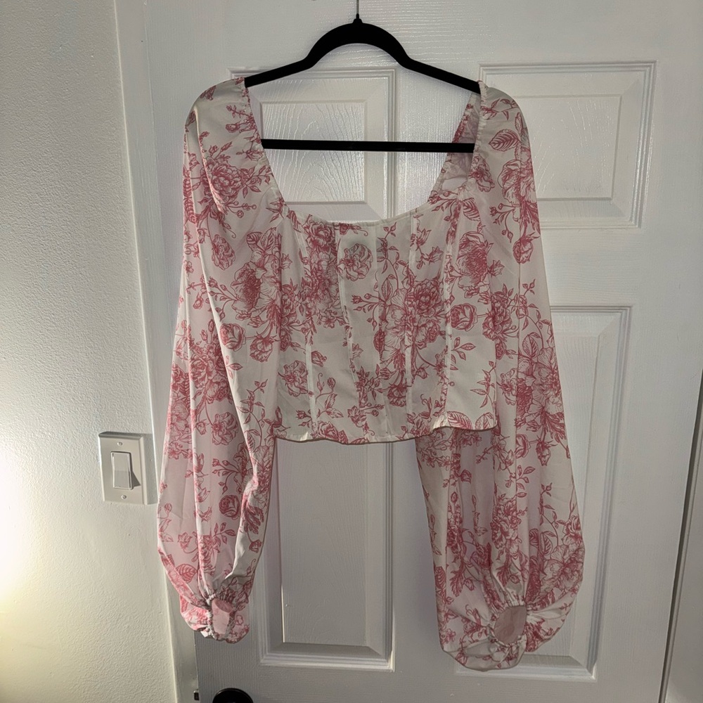 Cider Pink Floral Blouse